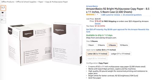 多用途復印紙火速霸榜，一日狂升15357.0 個人輔助用品